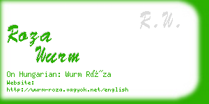 roza wurm business card